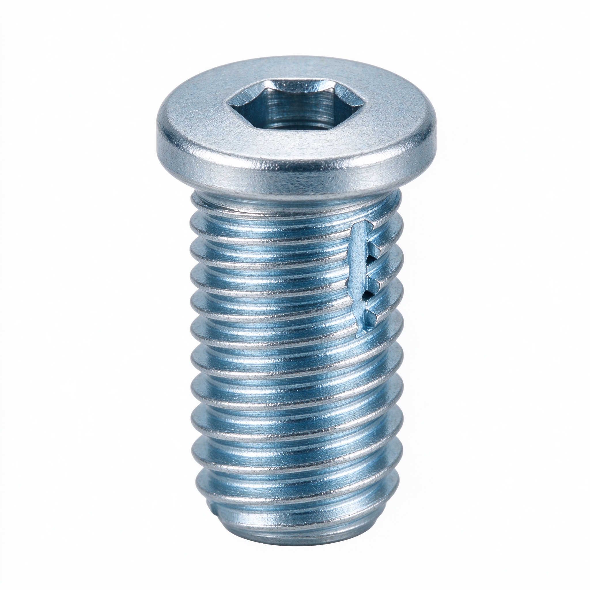 SelfSert-S Single-Slot Self-Tapping Insert M10×18 Carbon Steel (SSS-M10x18) - SelfSert-S Single-Slot Self-Tapping Insert M10×18 Carbon Steel