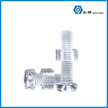 Cross Recessed Pan Head Acrylic/PC Transparent Screw and Nut