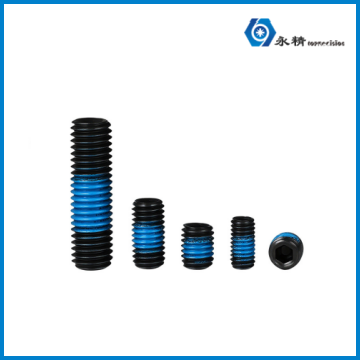 Hexagon Socket Flat Point Set Screw with Pre-Applied Adhesiv