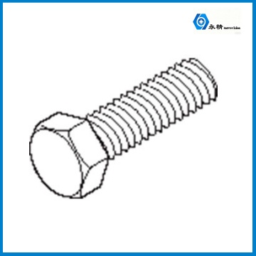 5/8＂-11 x 2＂ Grade 5 Zinc Finish Hex Cap Screw