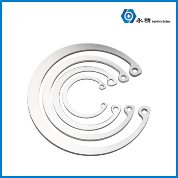 Elastic steel wire retaining ring for holes