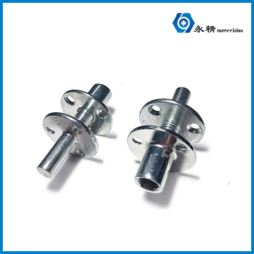 Bed Post & Sofa Leg Connector Three-Hole Iron Plate Nut